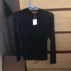 Black mesh see through top! NWT